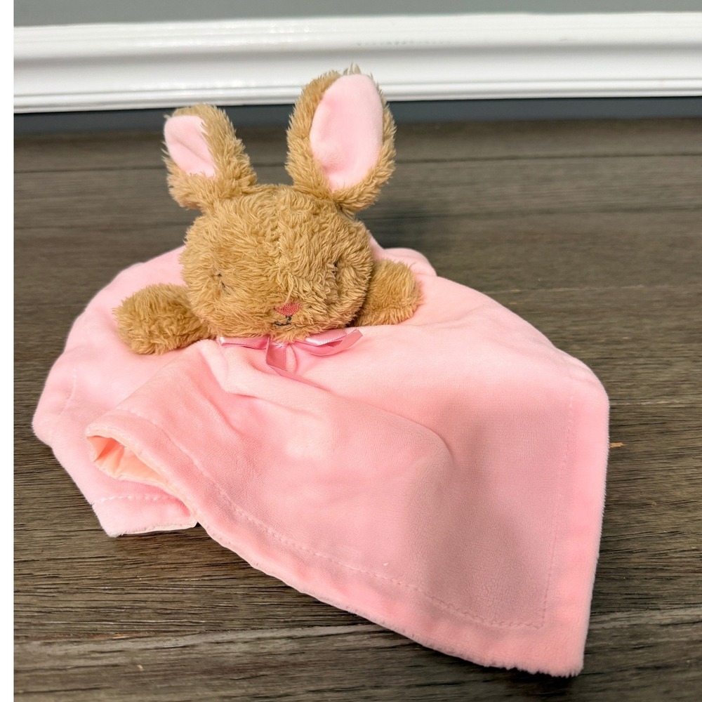 MTY International Pink‎ Bunny Rabbit Baby Security Blanket Plush Lovey